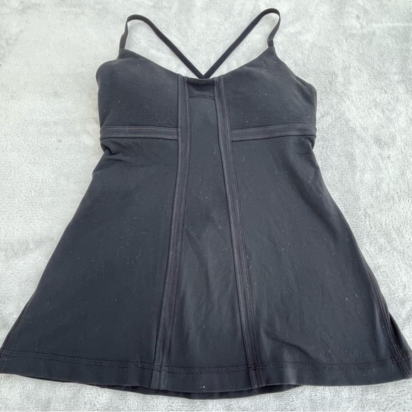 Lululemon Flare Cross Strap Shelf Bra Yoga Athletic Tank Top - Picture 4 of 13